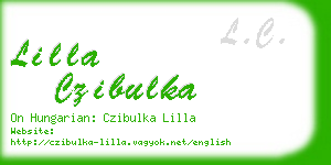 lilla czibulka business card